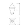 Farola Villa LED Aluminio 50W Chipled Bridgelux