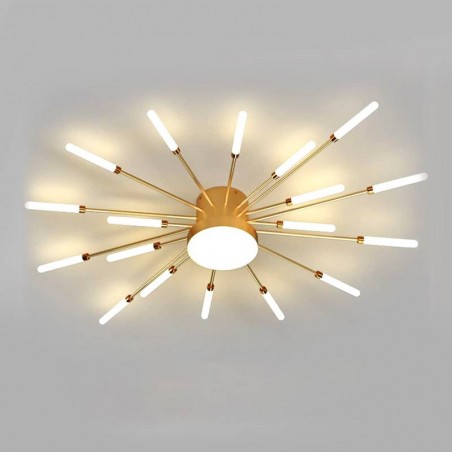 Lámpara Fireworks Led, 18W+4W, Ø80cm, CCT, gold + mando