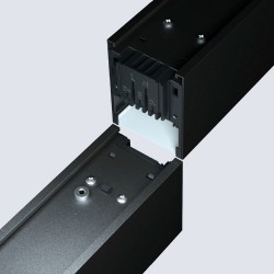 Conector angular METRO, ampliable, 9W, 90º, 3CCT, negro