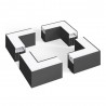 Conector angular METRO, ampliable, 9W, 90º, 3CCT, negro