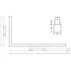 TUBE Pendant FLEX 48V, 15W, 360º, 1m