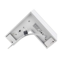 Conector angular METRO, ampliable, 9W, 90º, 3CCT, blanco
