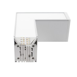 Conector angular METRO, ampliable, 9W, 90º, 3CCT, blanco
