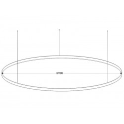 Luminaria colgante RING 115W, Ø1800mm