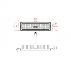 Módulo LED 50W LUMILEDS 186Lm/W 136°x78°