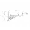 Brazo para farola VILLA 700mm aluminio