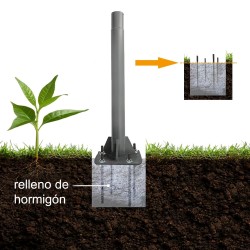 Kit de barras de refuerzo para anclaje poste