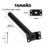 Soporte recto 49cm para farola 48mm para poste o pared