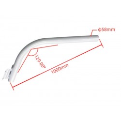 Soporte curvo 100cm para farola 58mm para poste o pared