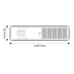 Led Solar STREET 500W, 4500K, 18V 100W, Life PO4 batería 12.8V 30AH