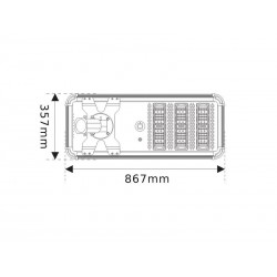 Led Solar STREET 300W, 4500K, 6V 70W, Life PO4 batería 12.8V 20AH