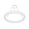 Luminaria colgante RING 50W, Ø80cm