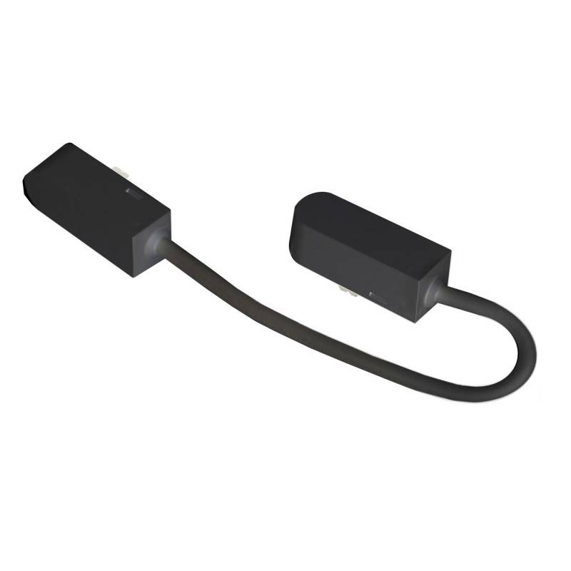 Conector doble 300mm Carril SLIM 48V, negro