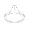 Luminaria colgante RING 50W, Ø80cm