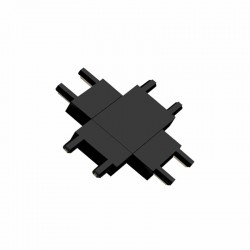 Conector X vertical Carril SLIM 48V, negro