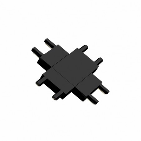 Conector X vertical Carril SLIM 48V, negro