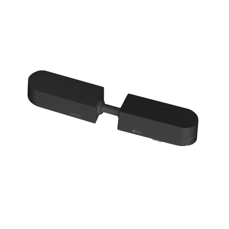 Conector doble 130mm Carril SLIM 48V, negro