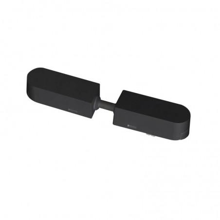 Conector doble 130mm Carril SLIM 48V, negro