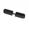 Conector doble 130mm Carril SLIM 48V, negro