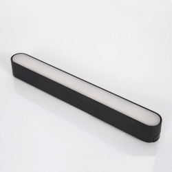 Foco carril SNOW SLIM 378mm 48V, 18W, 90º, negro