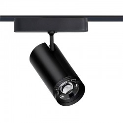 Foco carril SPOT SLIM 48V, 18W, 10-55º ajustable, negro