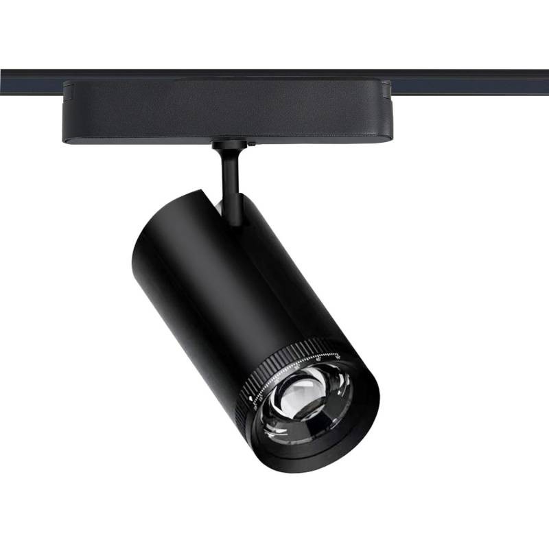 Foco carril SPOT SLIM 48V, 18W, 10-55º ajustable, negro
