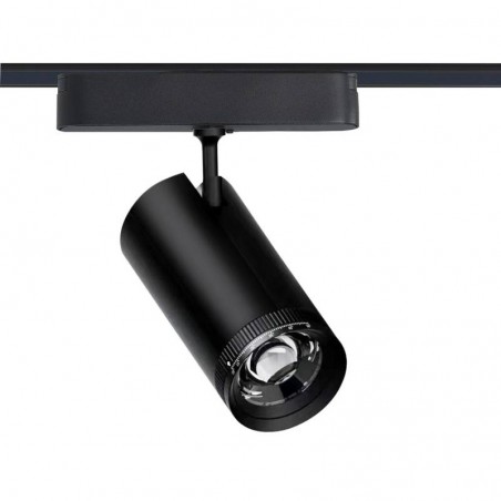 Foco carril SPOT SLIM 48V, 18W, 10-55º ajustable, negro