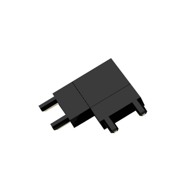 Conector L Carril SLIM 48V, negro