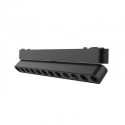 Foco carril SNOW SLIM 252mm Basculante 48V, 12W, 24º, negro