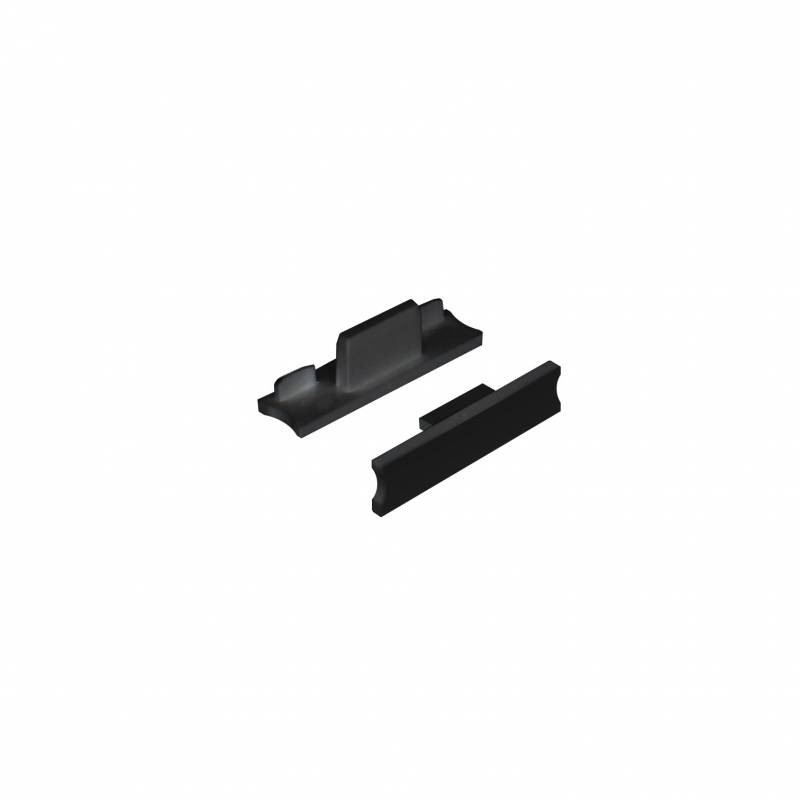 Set 2 Tapas Carril SLIM, negro