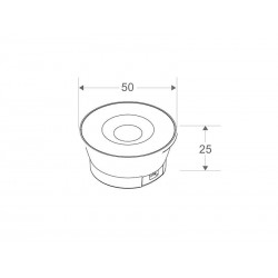 Módulo Led BRIDGELUX 5W, CRI92, Ø 50x25mm