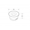 Módulo Led BRIDGELUX 5W, CRI92, Ø 50x25mm