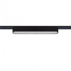 Foco carril SNOW SLIM 252mm 48V, 12W, 90º, negro