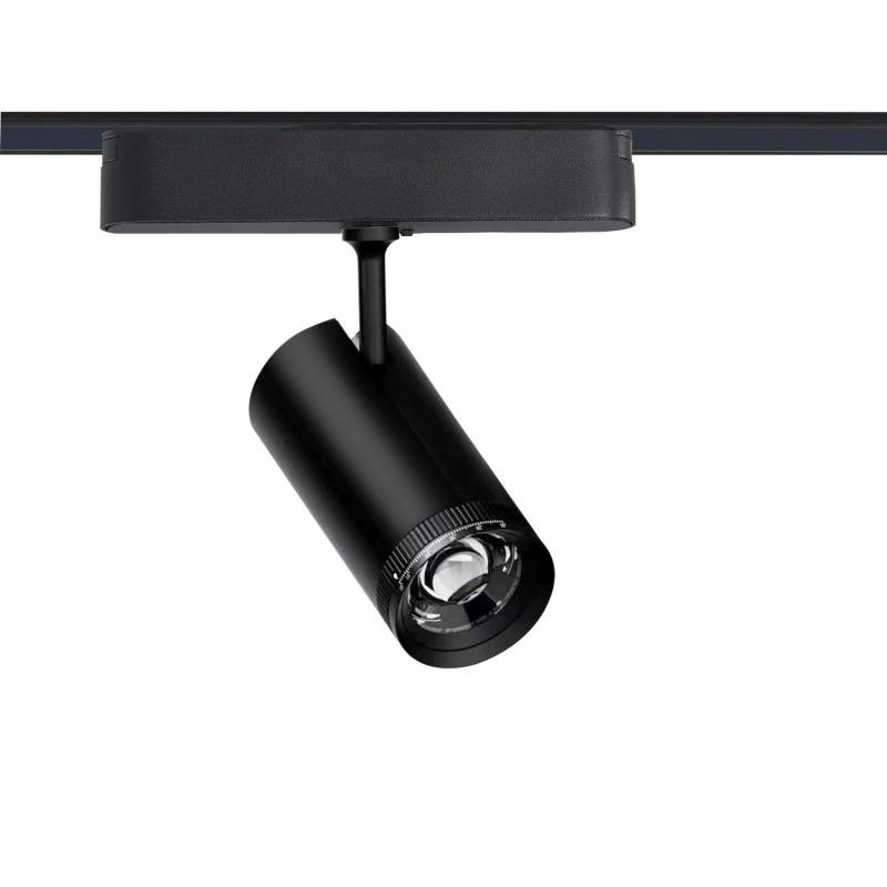 Foco carril SPOT SLIM 48V, 12W, 10-55º ajustable, negro