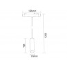 Foco Suspend SLIM 48V, 12W, 24º, negro
