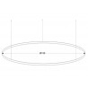 Luminaria colgante RING 95W, Ø1500mm, negro
