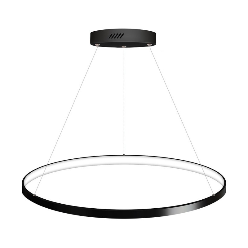 Luminaria colgante ELIX, 36W, negro, Ø57cm