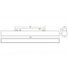 Conector X vertical Carril SLIM 48V, negro