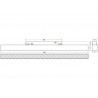 Conector L Carril SLIM 48V, negro