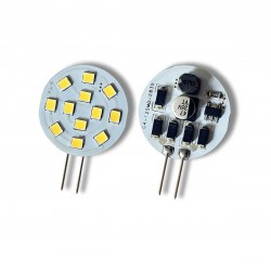 Bombilla LED G4 bi-pin circular plana 12V AC/DC - 2,2W