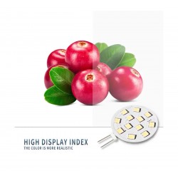Bombilla LED G4 bi-pin circular plana 12V AC/DC - 2,2W
