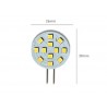 Bombilla LED G4 bi-pin circular plana 12V AC/DC - 2,2W