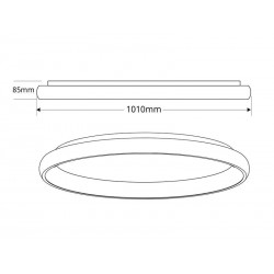 Luminaria superficie CYCLE, 100W, 1010mm, CCT, blanco