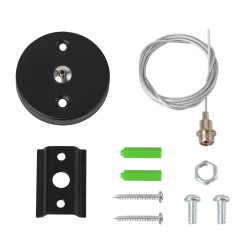 Colgante para carril monofásico, 2m, negro