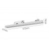 Luminaria carril Trifásico CONNECT, 20W, 572mm. 3CCT