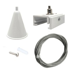 Colgante para carril trifásico, 2m, blanco