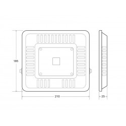 Conector I Carril SLIM 48V, negro