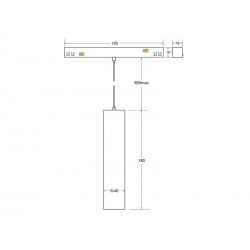 Conector L Carril SLIM 48V, negro