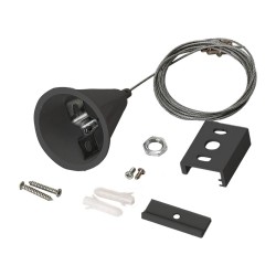 Colgante para carril trifásico, 2m, negro