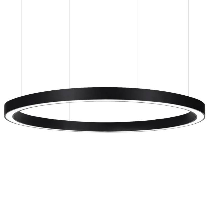 Luminaria superficie o suspendida MOON, 160W, Ø1400mm, negro